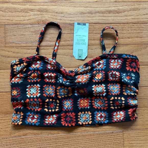 EARTHBOUND Other - NWT EARTHBOUND Colorful Granny Square Patterned Cinch Front Bralette
